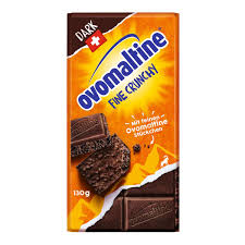 Ovomaltine jemná křupavá originální hořká čokoláda 130g