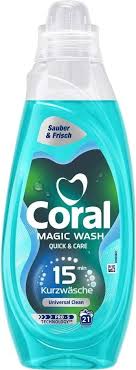 Coral prací gel Universal Magic Wash 21 dávek, 840 ml - zelený