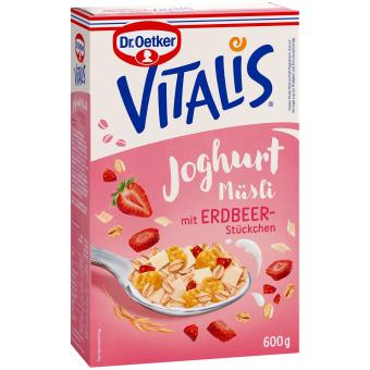 Dr. Oetker Vitalis křupavé müsli s jahodami, 600g