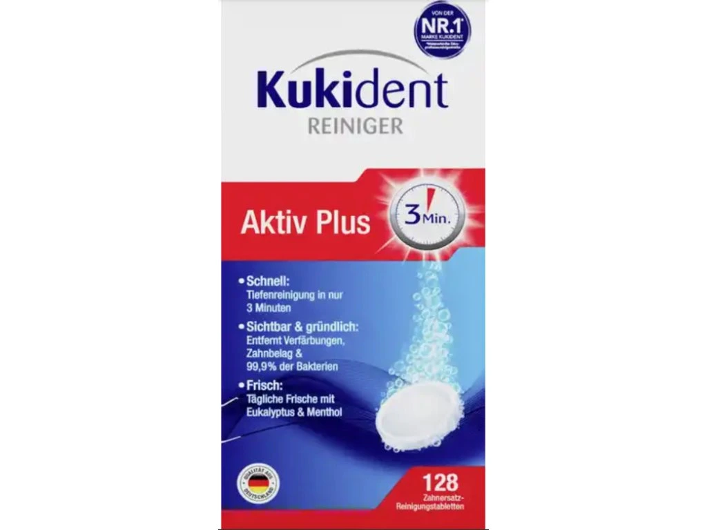 Kukident čistící tablety pro hloubkové čištění Aktive Plus 120 ks