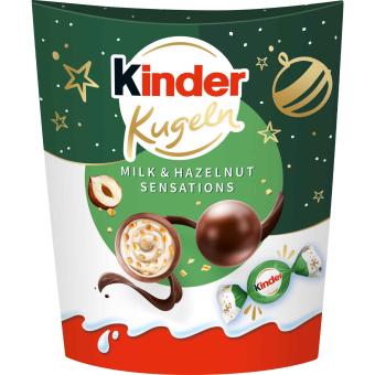 Kinder Milk & Haselnut Sensations 90g - kuličky s mlékem a lískovými oříšky