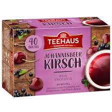 TEEHAUS Čaj Černý rybíz-třešeň 40 sáčků