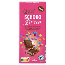 choceur schoko linsen 100 g mléčná čokoláda s lentilkama