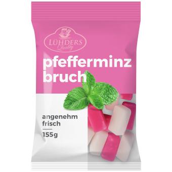 Lühders Fondánové kousky s příchutí máty peprné 155g