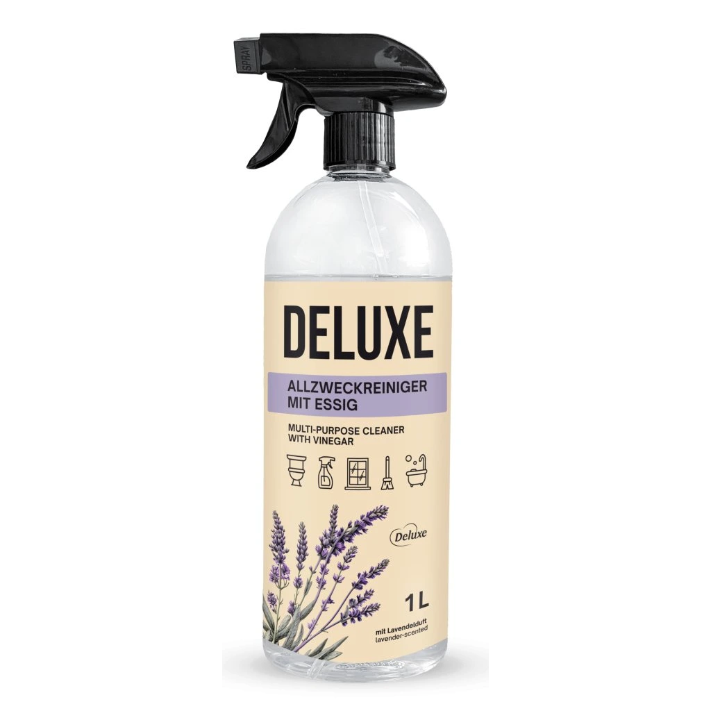Deluxe Allzweckreiniger Mit Essig 1L Lavender - octový čistič s rozprašovačem