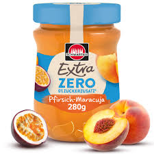 SCHWARTAU Extra ZERO Pfirsich-Maracuja - ovocný džem s broskví a maracujou, bez přidaného cukru - 280g
