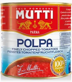 Mutti Jemně krájená rajčata 2,5 kg - plech