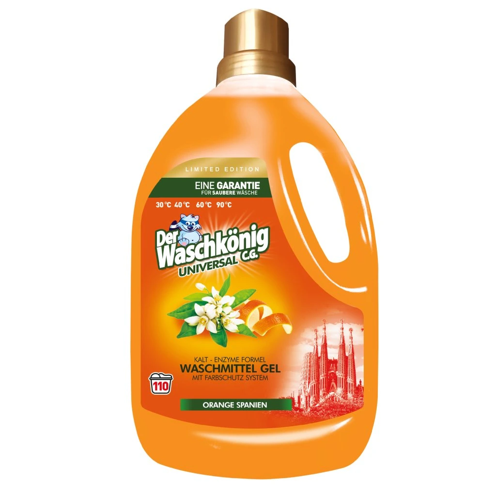 WaschKönig gel 3,305L Limited Universal Orange Spanien - 110 Dávek
