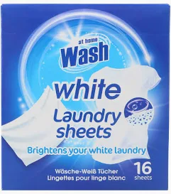 At Home Wash White ubrousky do pračky na bílé prádlo s bělidlem 16 kusů