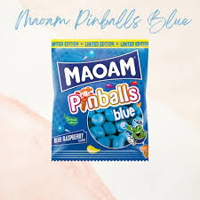 Maoam Pinballs s příchutí modré maliny 200 g