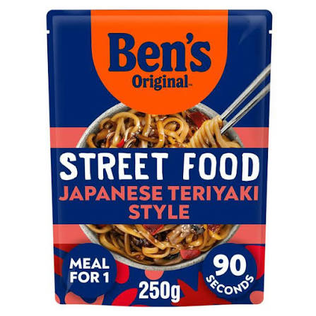 Ben's Original Street Food Japonské nudle s omáčkou Teriyaki, hotové jídlo 250g