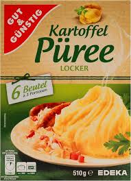 Gut & Günstig Kartoffelpüree - Bramborová kaše 18 porcí (6 x 3 porce) 510g - velké balení