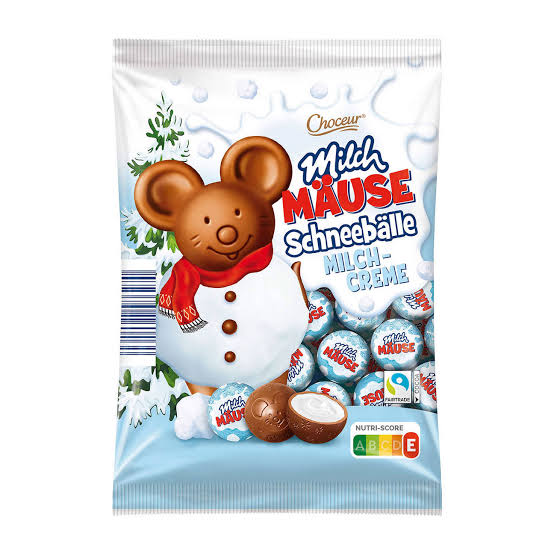 Milchmäuse Schneebälle 130 g, kuličky s mléčnou náplní