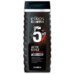 Sprchový gel AKTIV KOHLE 5in1 ELKOS pro muže, 300 ml