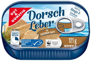 GUT&GÜNSTIG Dorschleber Tresčí játra 121g