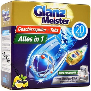 GLANZ MEISTER ALLES IN 1 Tablety do myčky 20ks