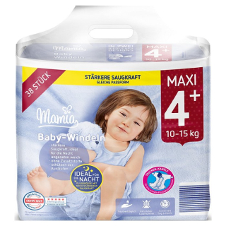 Mamia Maxi 4+ - dětské plenky 10-15 kg 38 kusů v balení