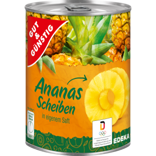 Ananas plátky 580g